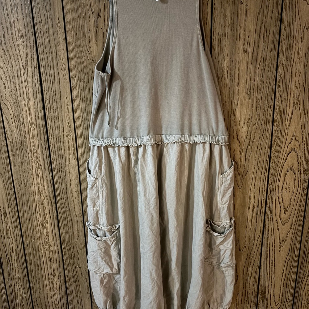 Daily Practice by Anthropologie sage green midi dress - Picture 3 of 5